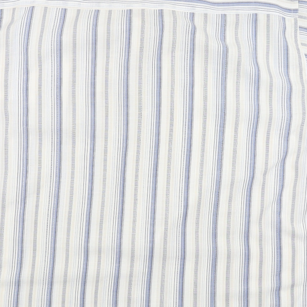 Rich brother Mens White Striped   Button-Up Size 17.5