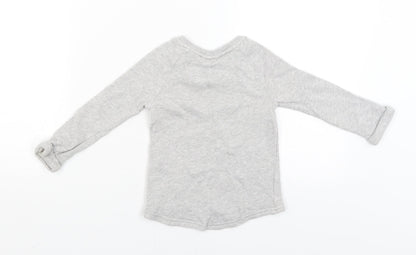 Back view of Next boys’ grey jumper, size 12-18, months - dogs