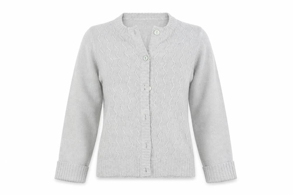 Womens UK Size S Preworn Grey Cardigan Jumper