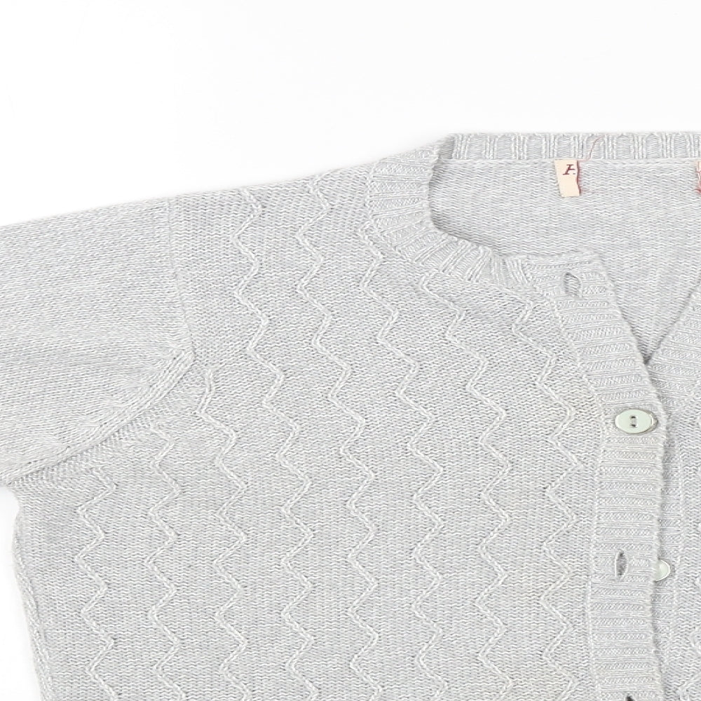 Womens UK Size S Preworn Grey Cardigan Jumper