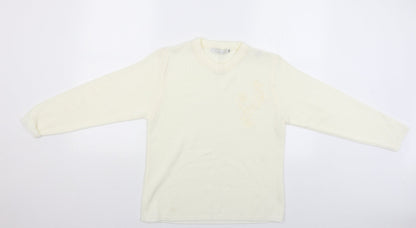 Womens UK Size M Classics Beige Pullover Jumper