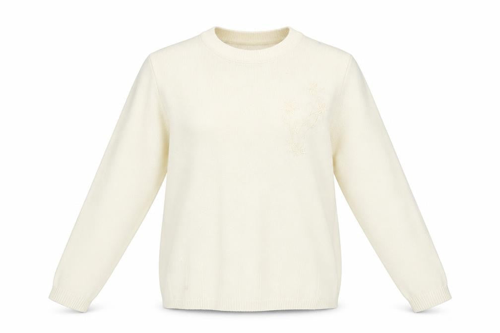 Womens UK Size M Classics Beige Pullover Jumper