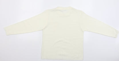 Womens UK Size M Classics Beige Pullover Jumper