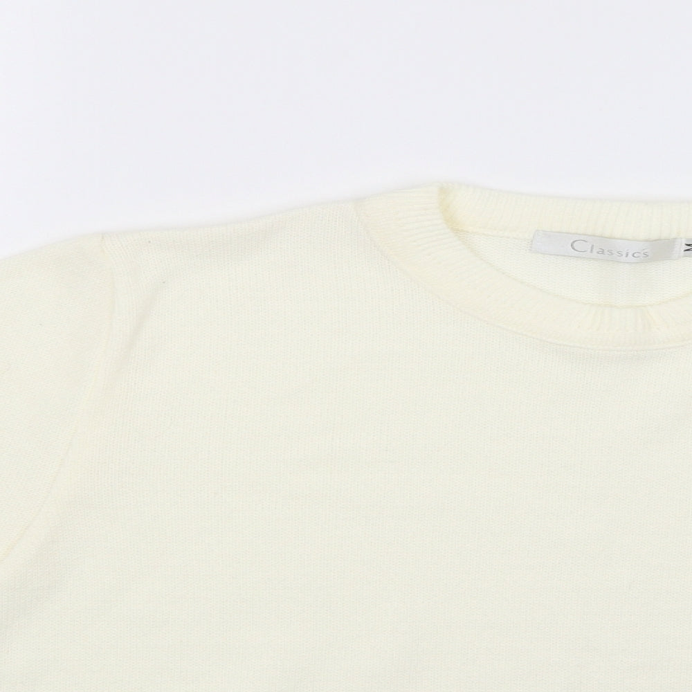 Womens UK Size M Classics Beige Pullover Jumper