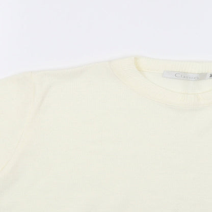 Womens UK Size M Classics Beige Pullover Jumper