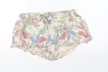 Primark Womens Multicoloured Floral  Hot Pants Shorts Size XS
