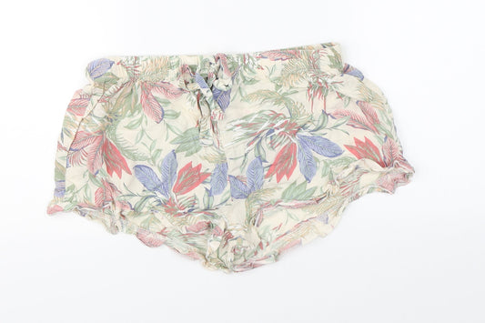 Primark Womens Multicoloured Floral  Hot Pants Shorts Size XS