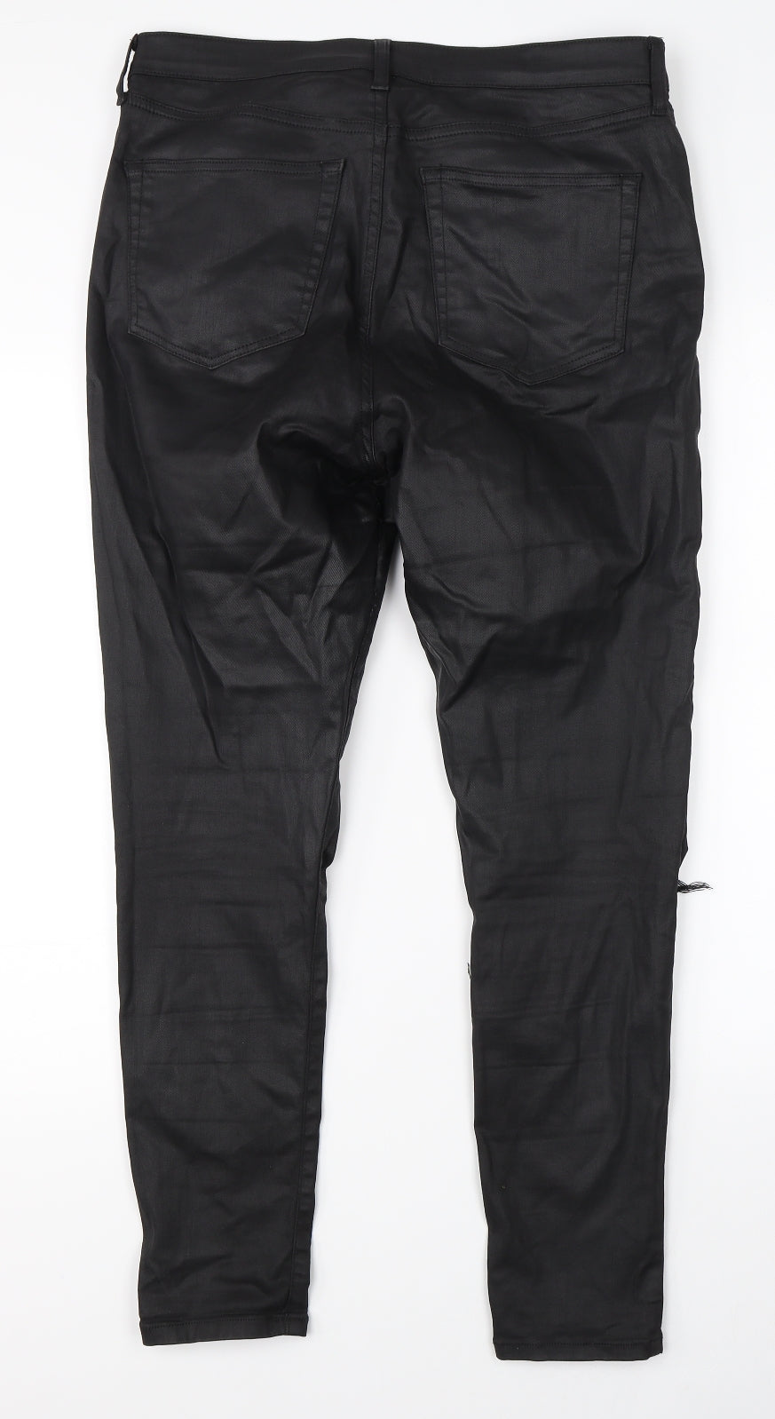 Topshop Womens Black   Straight Jeans Size 34 in L30.5 in