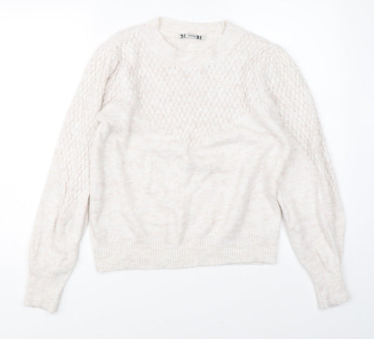 George Womens Beige   Pullover Jumper Size M