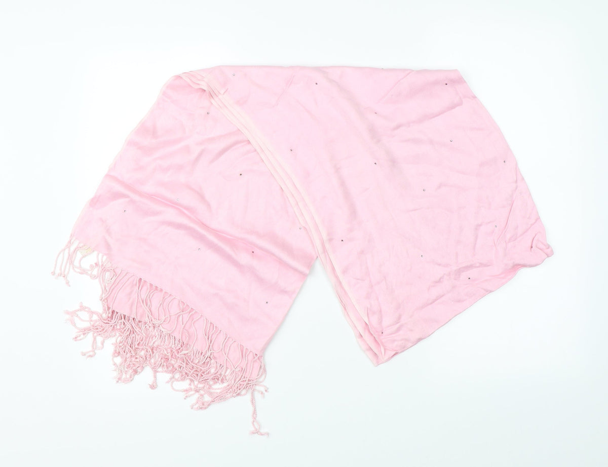 Front view of Accesorize women’s pink scarf