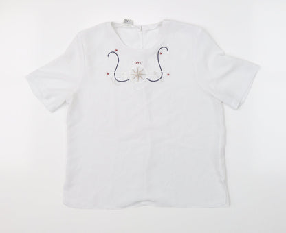 Your Sixth Sense Womens White   Basic Blouse Size 14