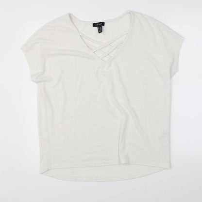 Womens UK Size M New Look White Basic Blouse