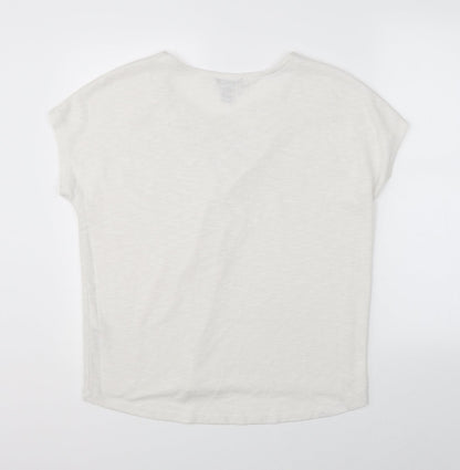 Womens UK Size M New Look White Basic Blouse