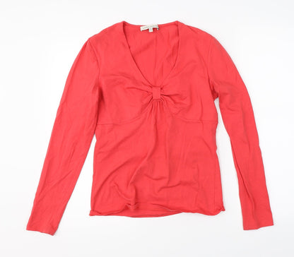 Front view of Laura Ahsley women’s pink jumper, size UK 12