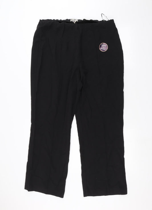 Womens UK Size 12 Arista Regular Fit  Black Trousers