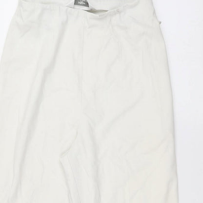 Womens UK Size 12 Marks and Spencer Regular Fit  White Trousers