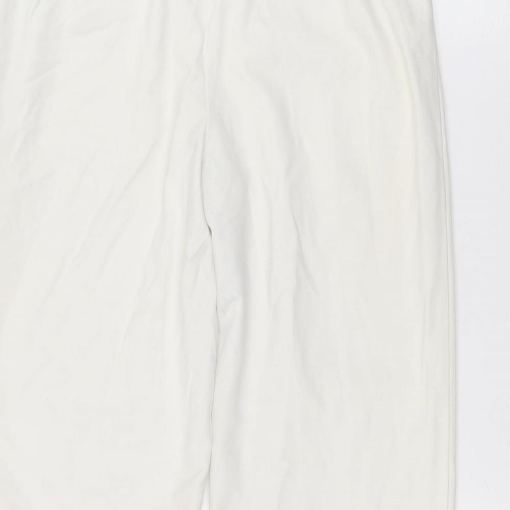 Womens UK Size 12 Marks and Spencer Regular Fit  White Trousers