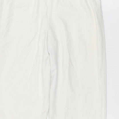 Womens UK Size 12 Marks and Spencer Regular Fit  White Trousers