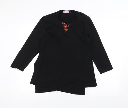 Womens UK Size 16 sarah hamilton Black Cardigan Jumper
