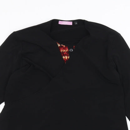 Womens UK Size 16 sarah hamilton Black Cardigan Jumper