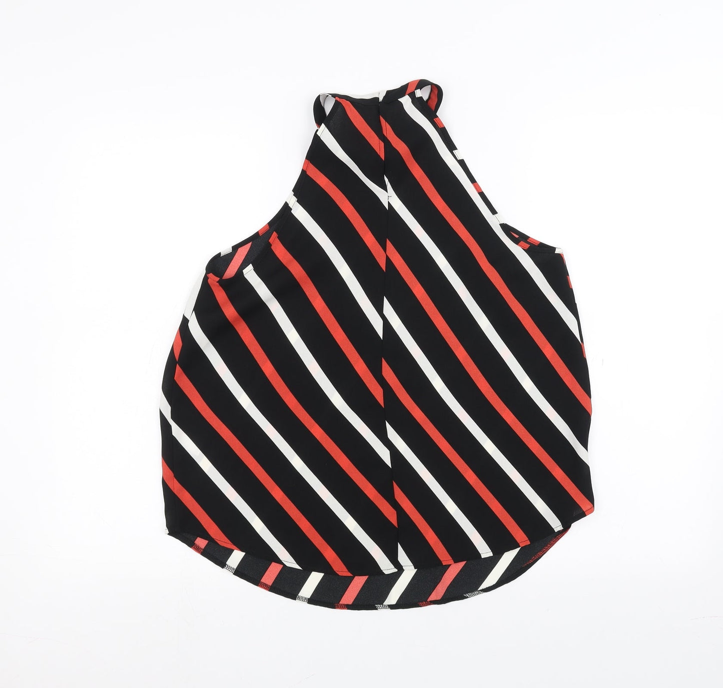 George Womens Black Striped  Basic Blouse Size 8