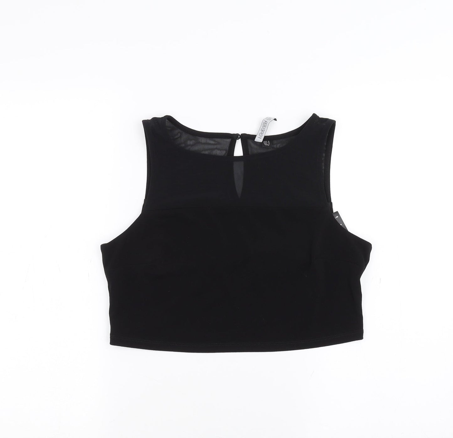 Womens UK Size 12 FOREVER 21 Black Basic T-Shirt