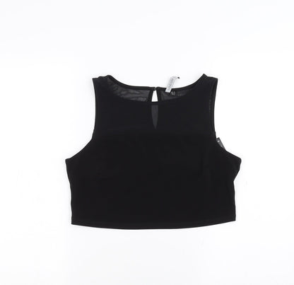 Womens UK Size 12 FOREVER 21 Black Basic T-Shirt