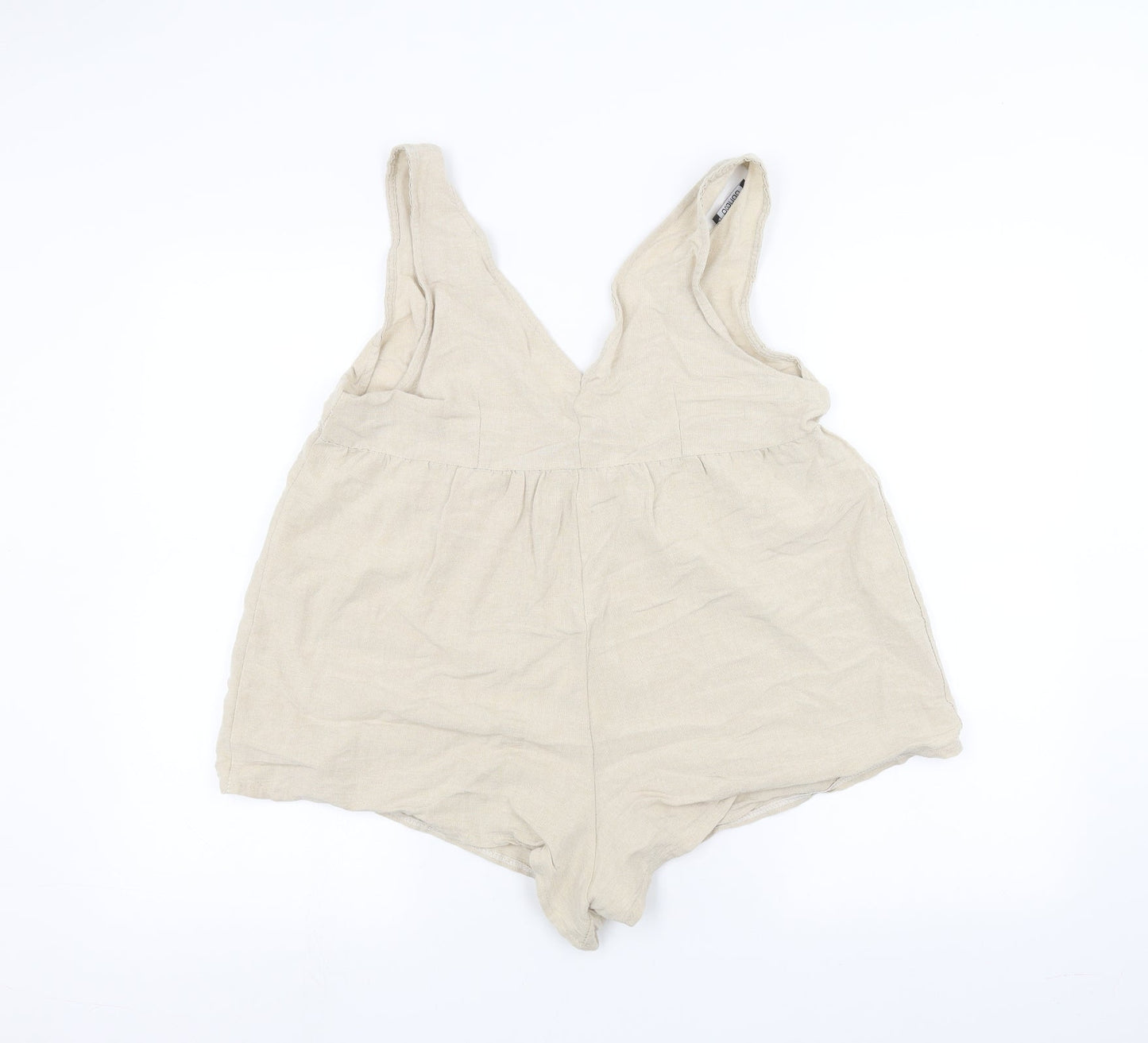 Boohoo Womens Brown   Bodysuit One-Piece Size 10