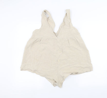 Boohoo Womens Brown   Bodysuit One-Piece Size 10