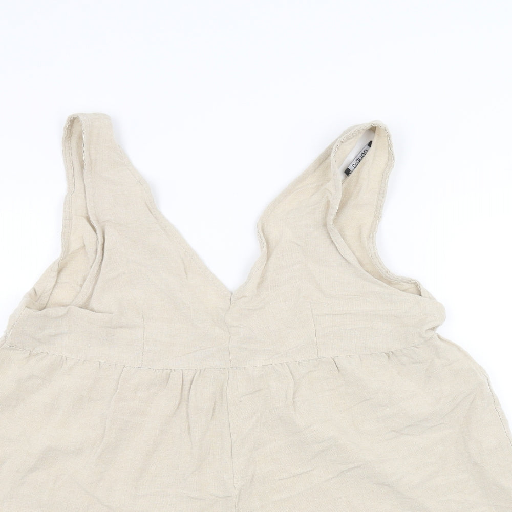 Boohoo Womens Brown   Bodysuit One-Piece Size 10