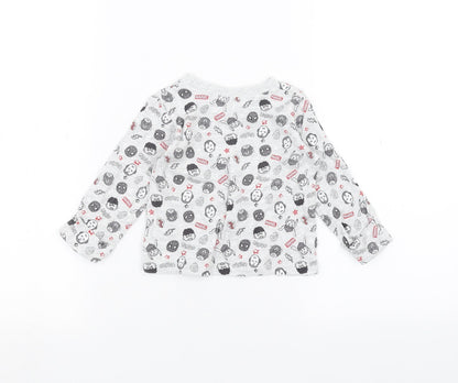 Back view of George Baby Grey Basic T-Shirt, size 6-9, Months - marvel