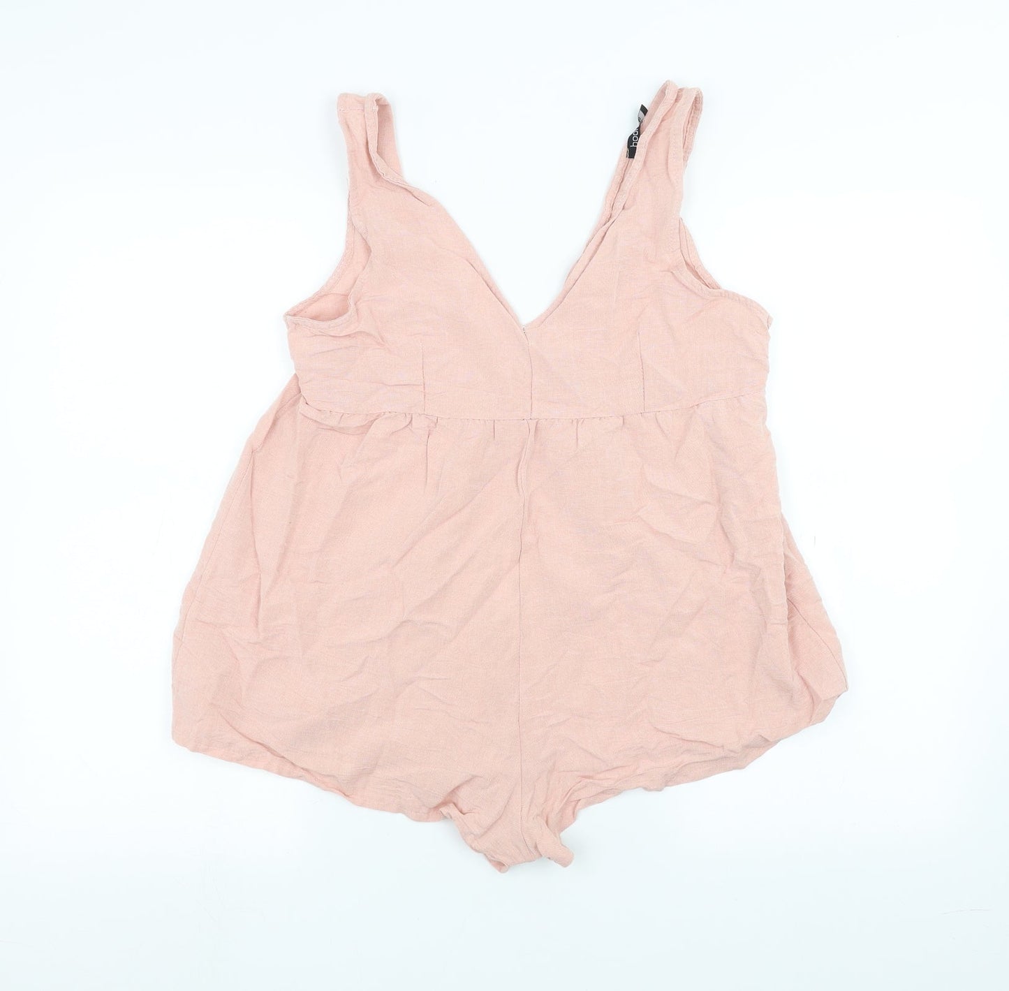 Boohoo Womens Pink   Bodysuit One-Piece Size 10