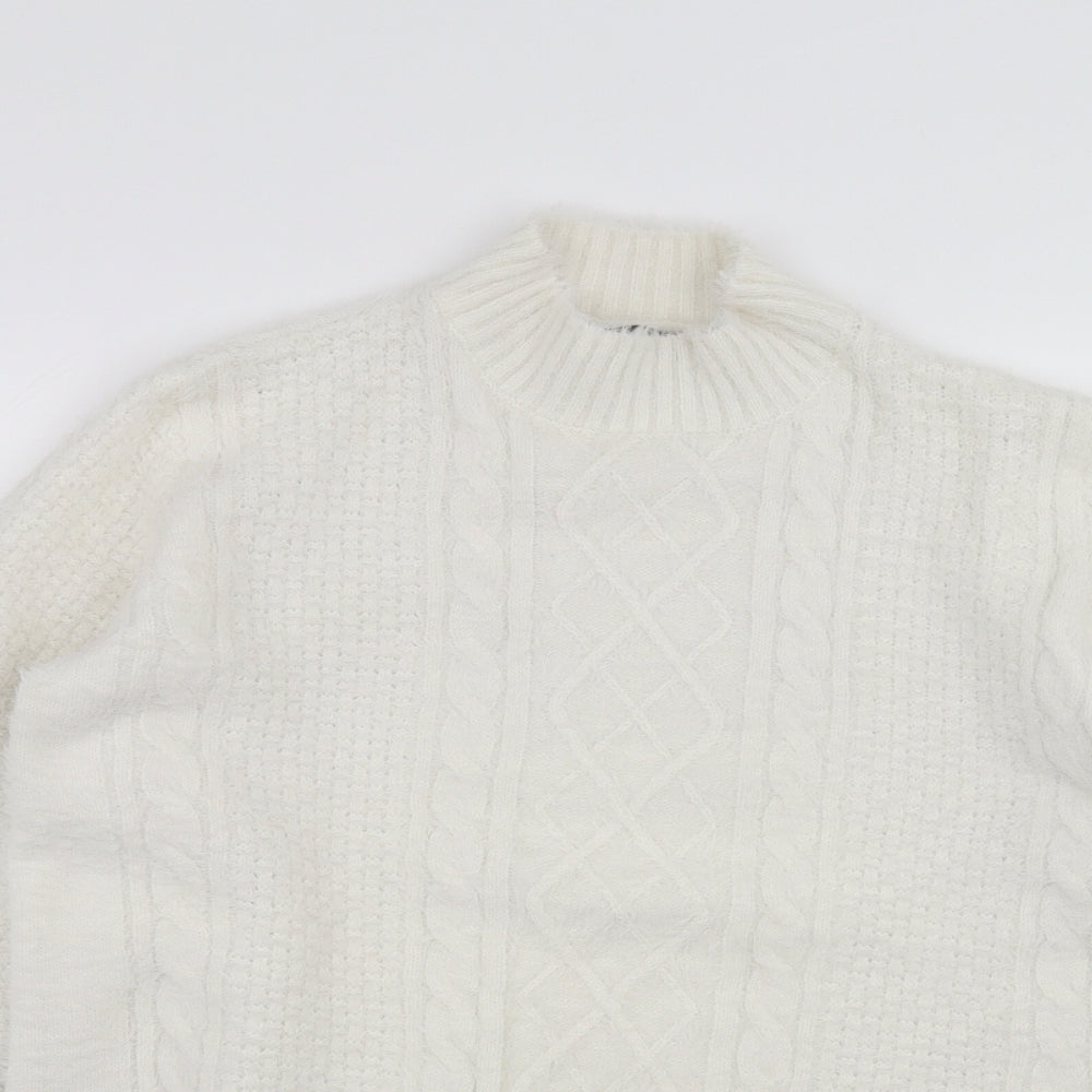 Womens UK Size M Peacocks White Pullover Jumper