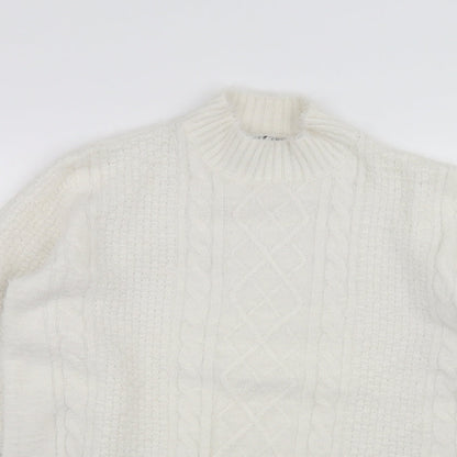 Womens UK Size M Peacocks White Pullover Jumper