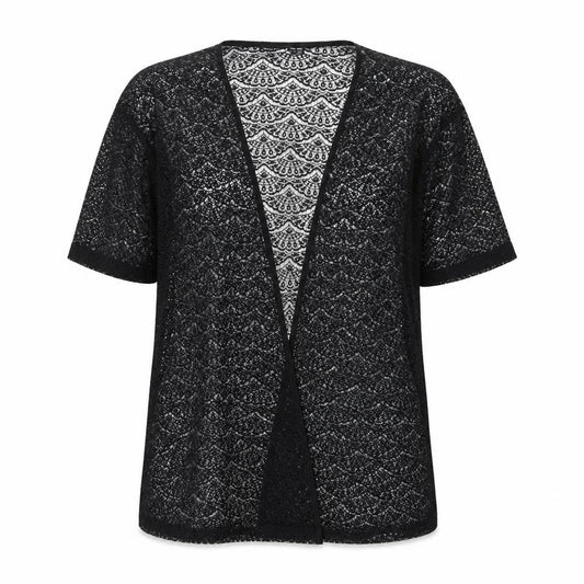 Front view of Atmosphere women’s black jacket coatigan, size S