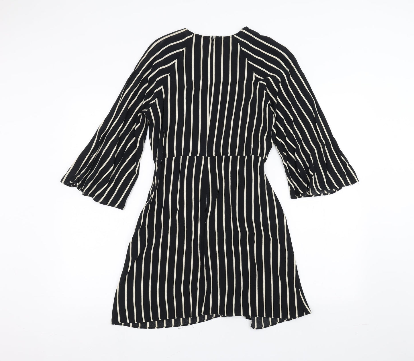 Topman Womens Black Striped  A-Line  Size 10