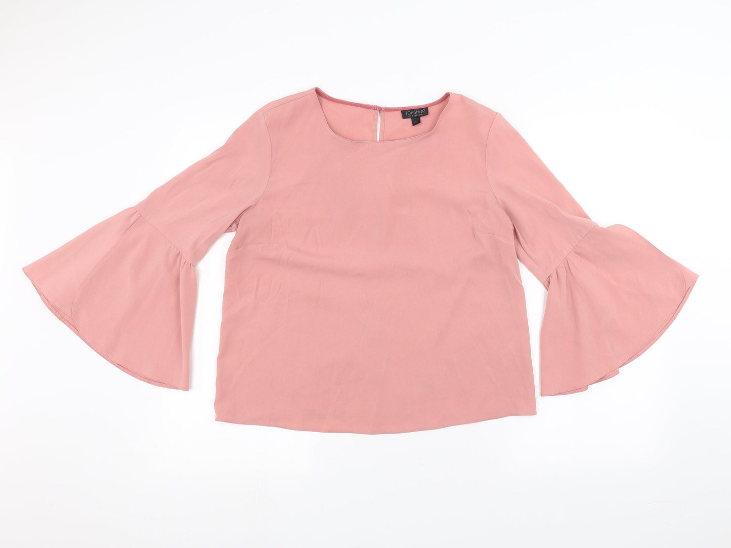 Womens UK Size 10 Topshop Pink Basic T-Shirt