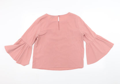 Womens UK Size 10 Topshop Pink Basic T-Shirt