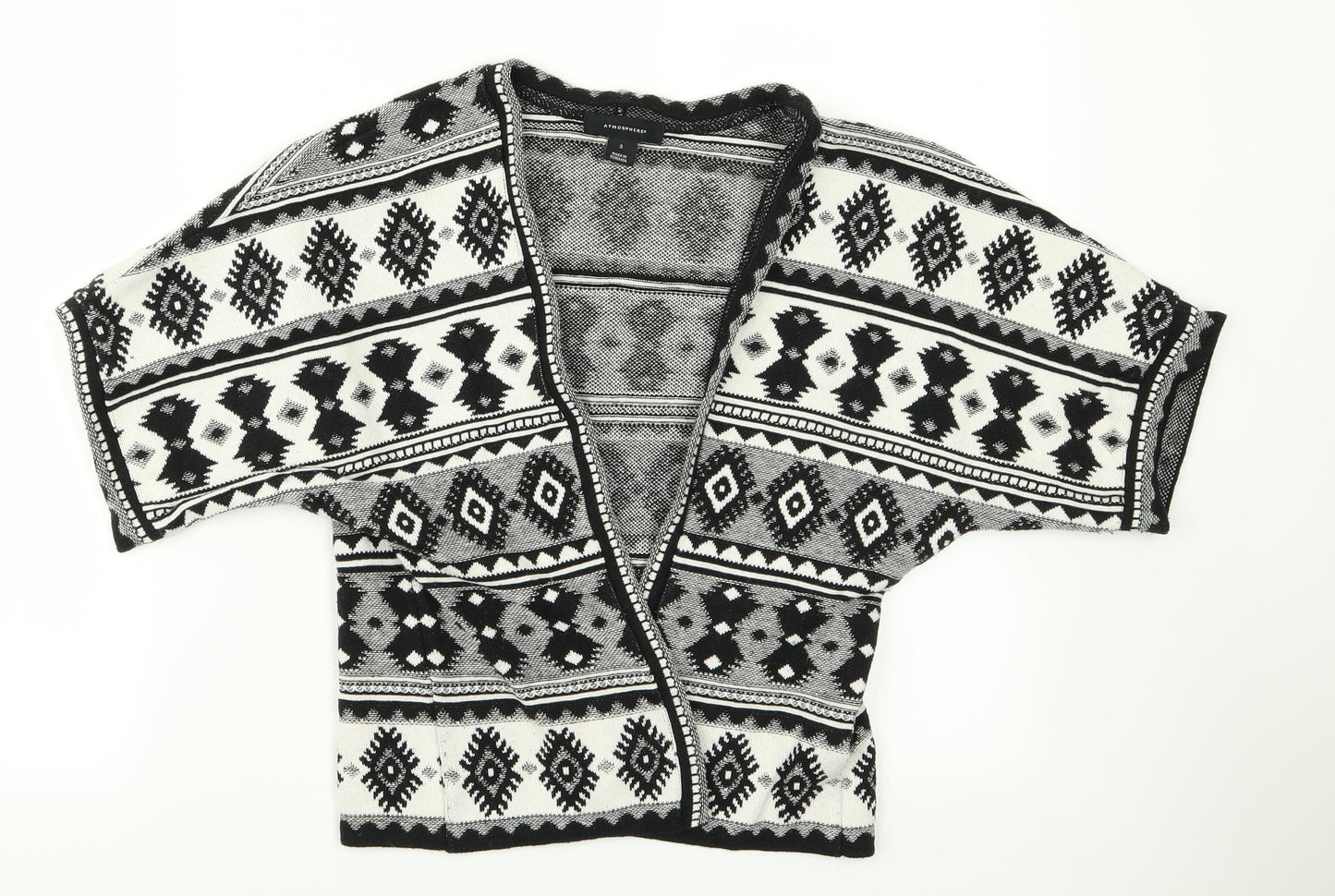 Atmosphere Womens White Geometric  Jacket  Size S