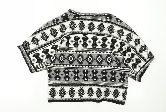 Atmosphere Womens White Geometric  Jacket  Size S