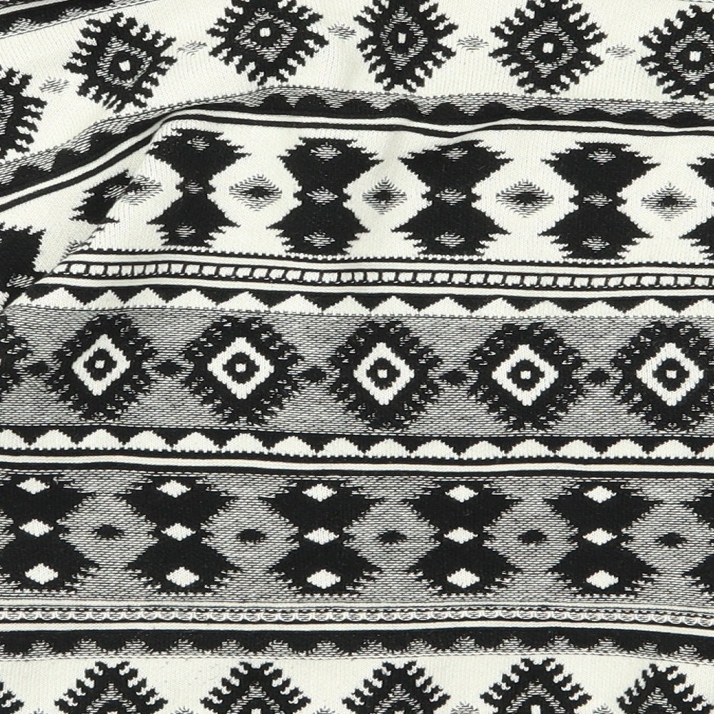 Atmosphere Womens White Geometric  Jacket  Size S