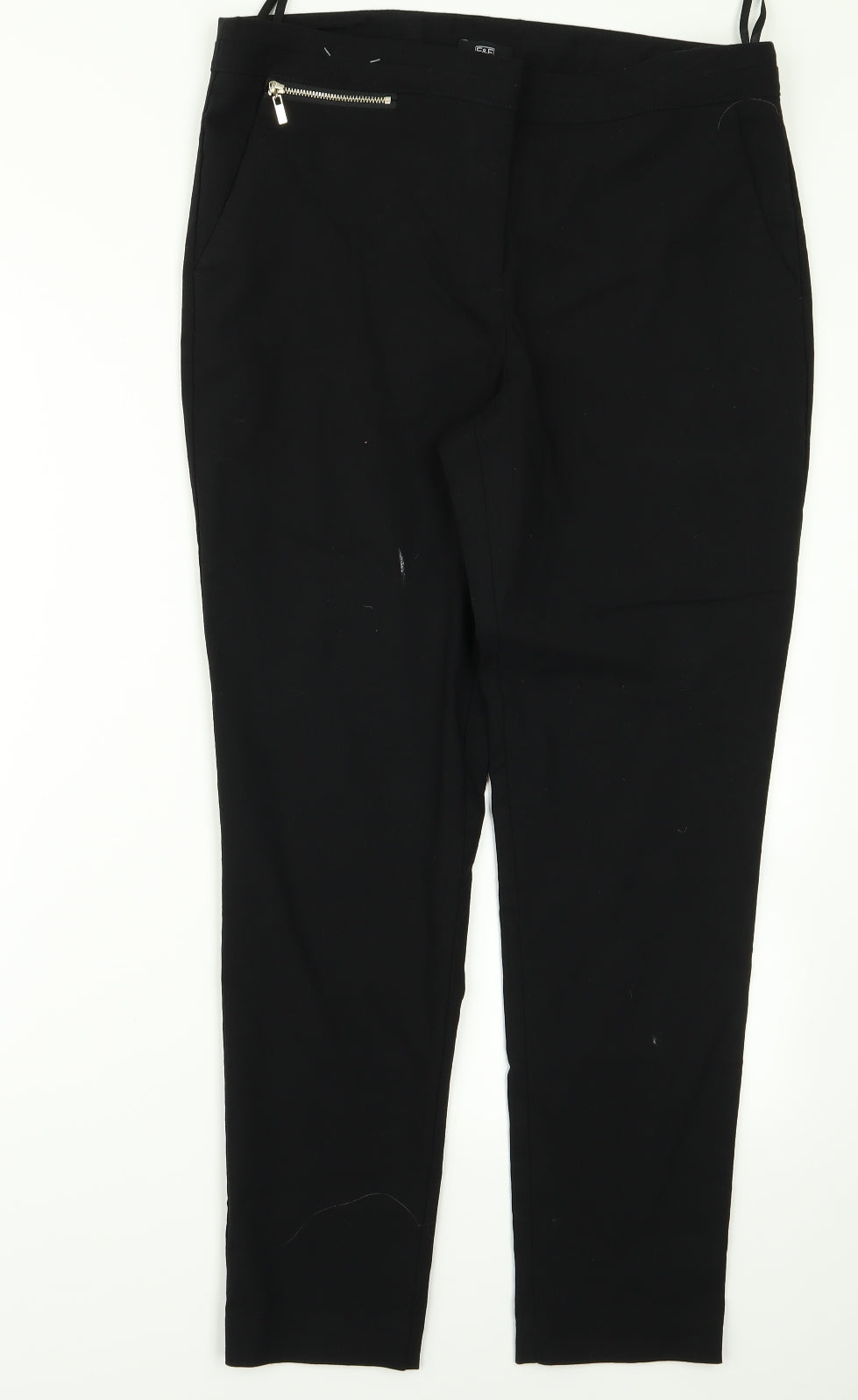 F&F Womens Black   Trousers  Size 34 L25 in