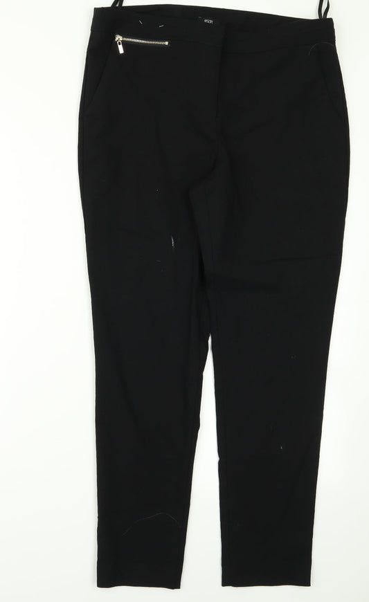 F&F Womens Black   Trousers  Size 34 L25 in