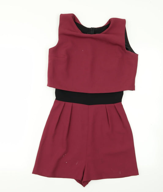 Miss Selfridge Womens Purple   Playsuit One-Piece Size 8