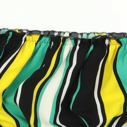 cameo rose Womens Multicoloured Striped  Cropped Blouse Size 14