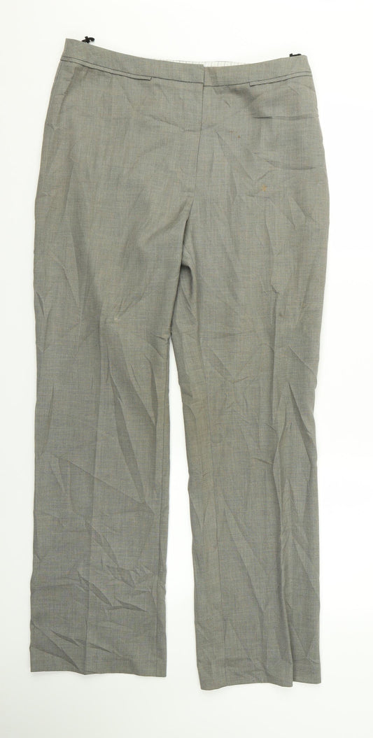 m&s Womens Grey   Trousers  Size 12 L23 in