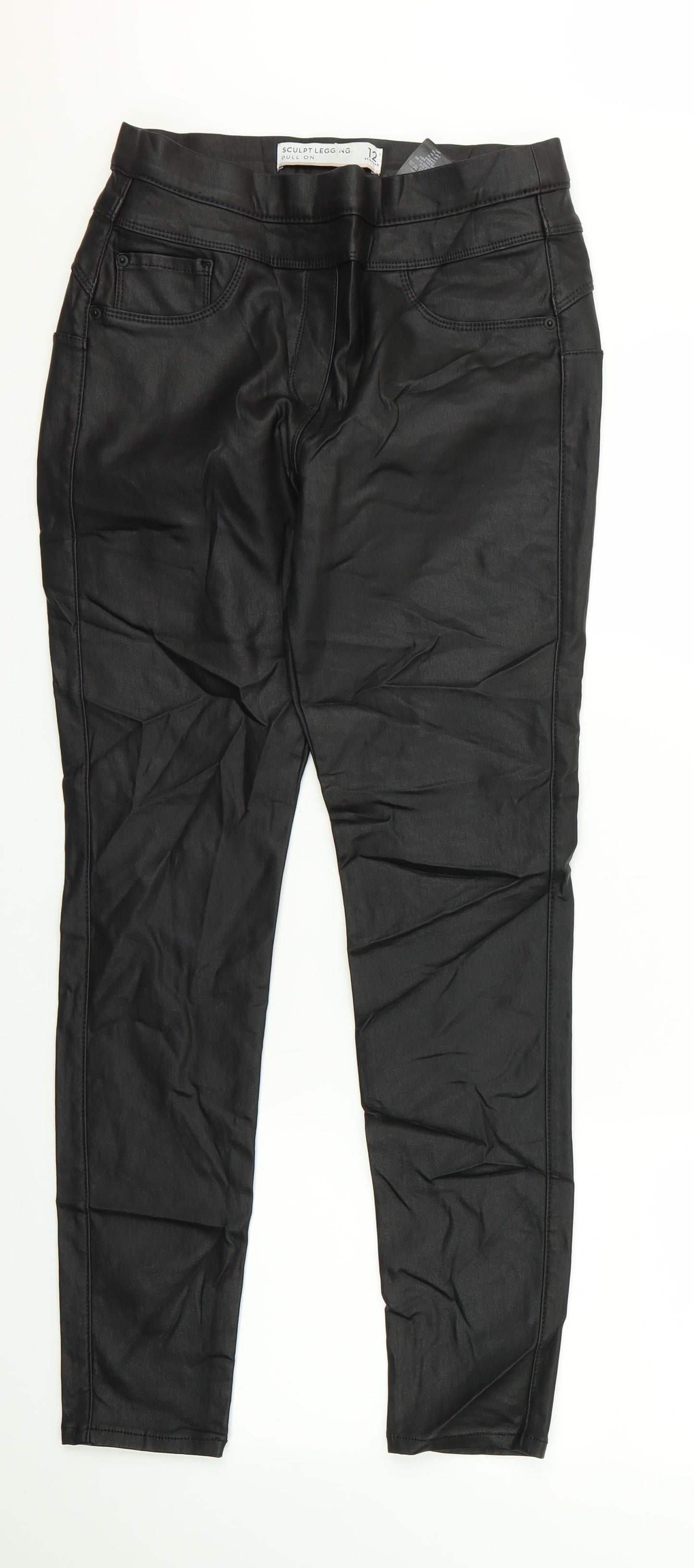 Womens UK Size 12 NEXT Regular Fit  Black Trousers