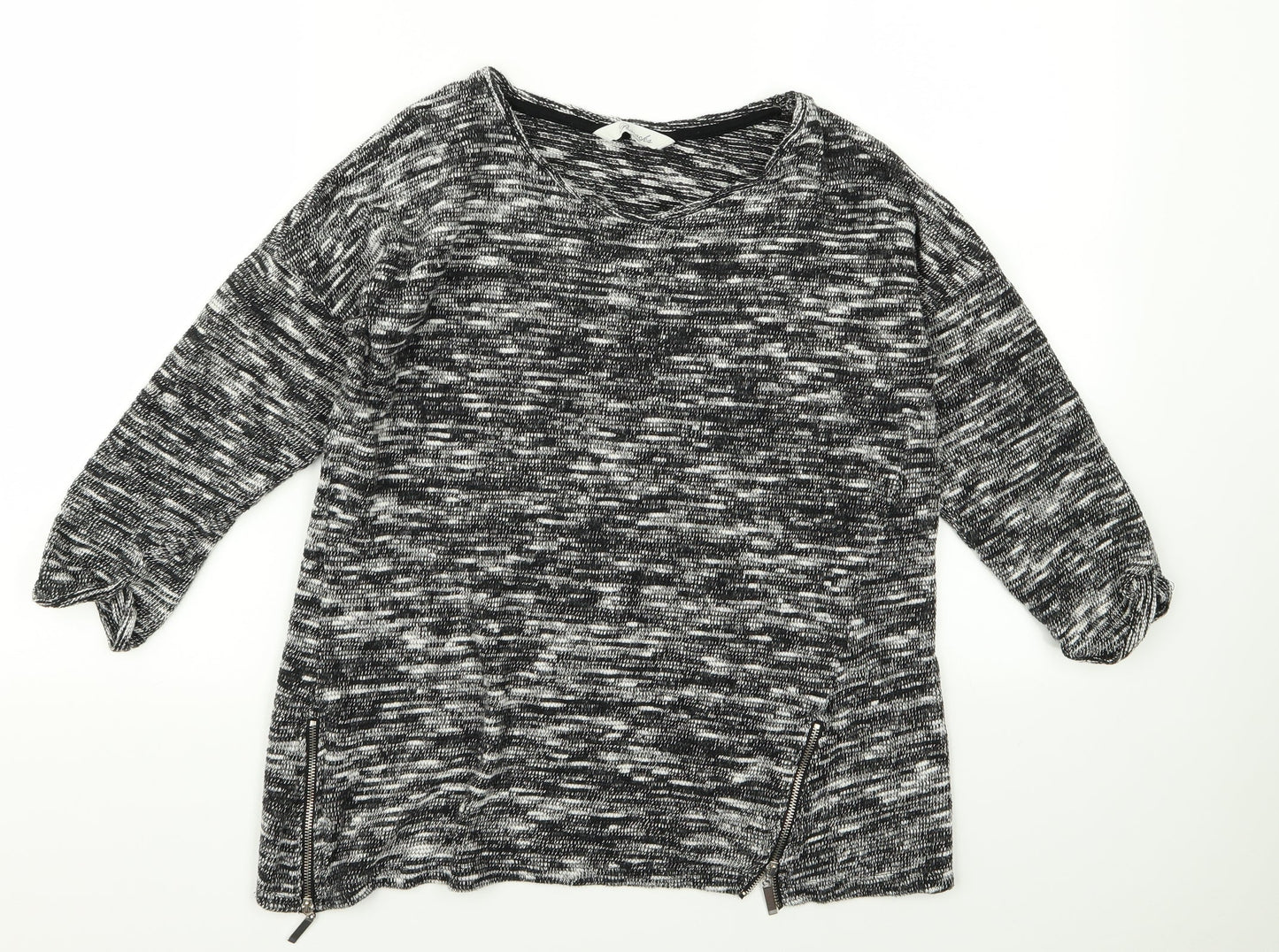 Womens UK Size 12 Peacocks Grey Pullover Jumper