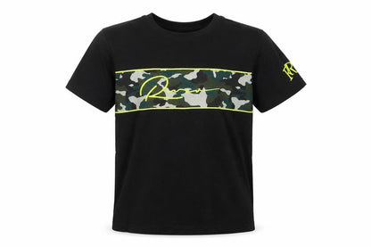 Front view of River Island girls’ black rayon basic t-shirt, size 7, years