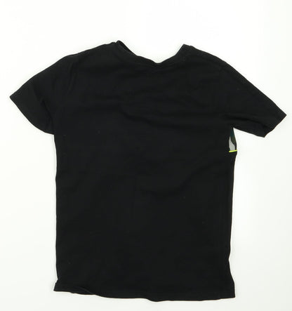 River Island Girls Black  Rayon Basic T-Shirt Size 7 Years